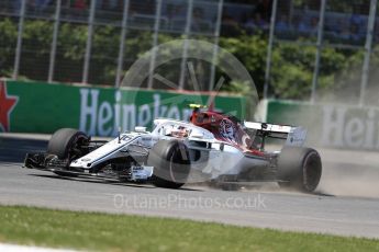 World © Octane Photographic Ltd. Formula 1 – Canadian GP - Quailfying. Alfa Romeo Sauber F1 Team C37 – Charles Leclerc. Circuit Gilles Villeneuve, Montreal, Canada. Saturday 9th June 2018.