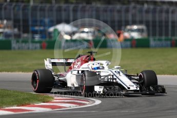 World © Octane Photographic Ltd. Formula 1 – Canadian GP - Quailfying. Alfa Romeo Sauber F1 Team C37 – Marcus Ericsson. Circuit Gilles Villeneuve, Montreal, Canada. Saturday 9th June 2018.