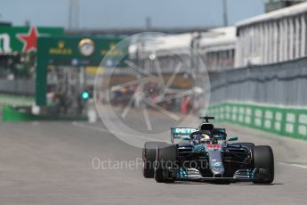 World © Octane Photographic Ltd. Formula 1 – Canadian GP - Quailfying. Mercedes AMG Petronas Motorsport AMG F1 W09 EQ Power+ - Lewis Hamilton. Circuit Gilles Villeneuve, Montreal, Canada. Saturday 9th June 2018.