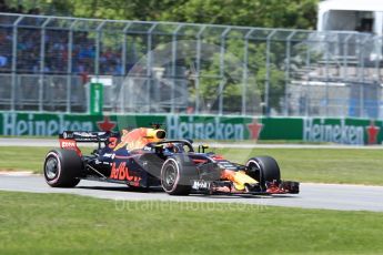 World © Octane Photographic Ltd. Formula 1 – Canadian GP - Quailfying. Aston Martin Red Bull Racing TAG Heuer RB14 – Daniel Ricciardo. Circuit Gilles Villeneuve, Montreal, Canada. Saturday 9th June 2018.