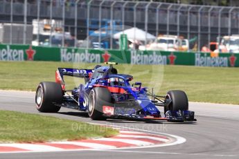 World © Octane Photographic Ltd. Formula 1 – Canadian GP - Quailfying. Scuderia Toro Rosso STR13 – Pierre Gasly. Circuit Gilles Villeneuve, Montreal, Canada. Saturday 9th June 2018.