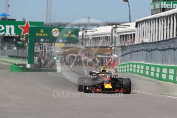 World © Octane Photographic Ltd. Formula 1 – Canadian GP - Quailfying. Aston Martin Red Bull Racing TAG Heuer RB14 – Max Verstappen. Circuit Gilles Villeneuve, Montreal, Canada. Saturday 9th June 2018.