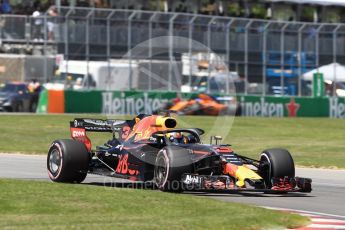 World © Octane Photographic Ltd. Formula 1 – Canadian GP - Quailfying. Aston Martin Red Bull Racing TAG Heuer RB14 – Daniel Ricciardo. Circuit Gilles Villeneuve, Montreal, Canada. Saturday 9th June 2018.