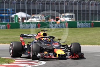 World © Octane Photographic Ltd. Formula 1 – Canadian GP - Quailfying. Aston Martin Red Bull Racing TAG Heuer RB14 – Daniel Ricciardo. Circuit Gilles Villeneuve, Montreal, Canada. Saturday 9th June 2018.