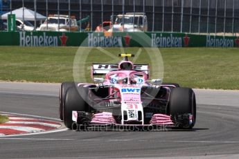 World © Octane Photographic Ltd. Formula 1 – Canadian GP - Quailfying. Sahara Force India VJM11 - Esteban Ocon. Circuit Gilles Villeneuve, Montreal, Canada. Saturday 9th June 2018.