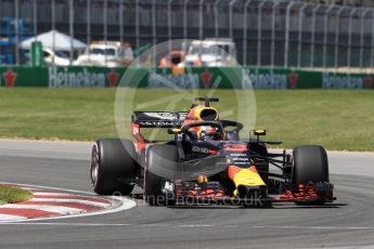 World © Octane Photographic Ltd. Formula 1 – Canadian GP - Quailfying. Aston Martin Red Bull Racing TAG Heuer RB14 – Daniel Ricciardo. Circuit Gilles Villeneuve, Montreal, Canada. Saturday 9th June 2018.