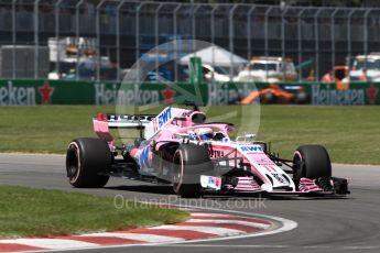 World © Octane Photographic Ltd. Formula 1 – Canadian GP - Quailfying. Sahara Force India VJM11 - Sergio Perez. Circuit Gilles Villeneuve, Montreal, Canada. Saturday 9th June 2018.