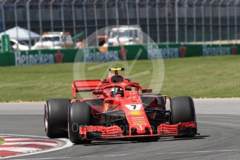 World © Octane Photographic Ltd. Formula 1 – Canadian GP - Quailfying. Scuderia Ferrari SF71-H – Kimi Raikkonen. Circuit Gilles Villeneuve, Montreal, Canada. Saturday 9th June 2018.