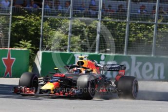 World © Octane Photographic Ltd. Formula 1 – Canadian GP - Quailfying. Aston Martin Red Bull Racing TAG Heuer RB14 – Max Verstappen. Circuit Gilles Villeneuve, Montreal, Canada. Saturday 9th June 2018.