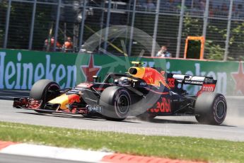 World © Octane Photographic Ltd. Formula 1 – Canadian GP - Quailfying. Aston Martin Red Bull Racing TAG Heuer RB14 – Max Verstappen. Circuit Gilles Villeneuve, Montreal, Canada. Saturday 9th June 2018.