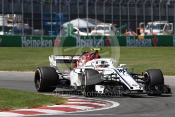 World © Octane Photographic Ltd. Formula 1 – Canadian GP - Quailfying. Alfa Romeo Sauber F1 Team C37 – Charles Leclerc. Circuit Gilles Villeneuve, Montreal, Canada. Saturday 9th June 2018.