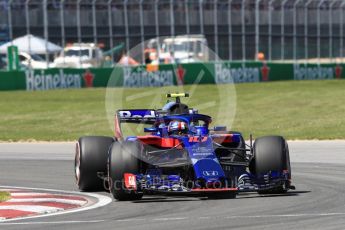 World © Octane Photographic Ltd. Formula 1 – Canadian GP - Quailfying. Scuderia Toro Rosso STR13 – Pierre Gasly. Circuit Gilles Villeneuve, Montreal, Canada. Saturday 9th June 2018.