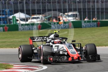 World © Octane Photographic Ltd. Formula 1 – Canadian GP - Quailfying. Haas F1 Team VF-18 – Kevin Magnussen. Circuit Gilles Villeneuve, Montreal, Canada. Saturday 9th June 2018.