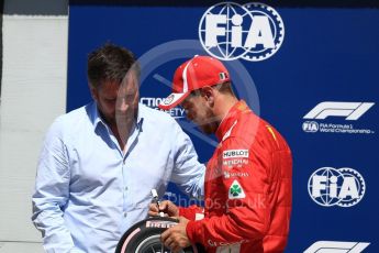 World © Octane Photographic Ltd. Formula 1 – Canadian GP - Quailfying. Scuderia Ferrari SF71-H – Sebastian Vettel and Paul Hembery. Circuit Gilles Villeneuve, Montreal, Canada. Saturday 9th June 2018.