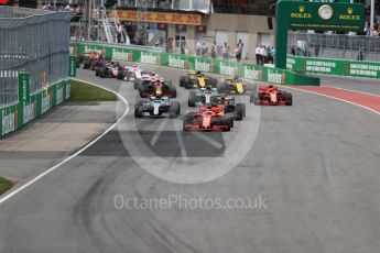 World © Octane Photographic Ltd. Formula 1 – Canadian GP - Race. Scuderia Ferrari SF71-H – Sebastian Vettel. Circuit Gilles Villeneuve, Montreal, Canada. Sunday 10th June 2018.