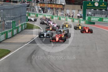 World © Octane Photographic Ltd. Formula 1 – Canadian GP - Race. Scuderia Ferrari SF71-H – Sebastian Vettel. Circuit Gilles Villeneuve, Montreal, Canada. Sunday 10th June 2018.