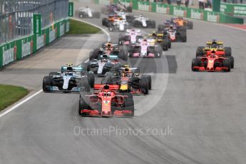 World © Octane Photographic Ltd. Formula 1 – Canadian GP - Race. Scuderia Ferrari SF71-H – Sebastian Vettel. Circuit Gilles Villeneuve, Montreal, Canada. Sunday 10th June 2018.