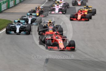 World © Octane Photographic Ltd. Formula 1 – Canadian GP - Race. Scuderia Ferrari SF71-H – Sebastian Vettel. Circuit Gilles Villeneuve, Montreal, Canada. Sunday 10th June 2018.