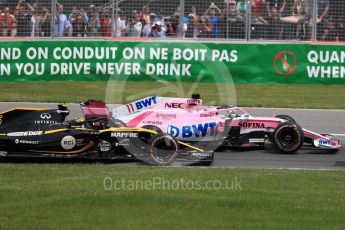 World © Octane Photographic Ltd. Formula 1 – Canadian GP - Race. Sahara Force India VJM11 - Sergio Perez. Circuit Gilles Villeneuve, Montreal, Canada. Sunday 10th June 2018.