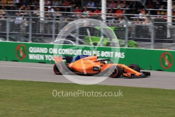 World © Octane Photographic Ltd. Formula 1 – Canadian GP - Race. McLaren MCL33 – Stoffel Vandoorne. Circuit Gilles Villeneuve, Montreal, Canada. Sunday 10th June 2018.