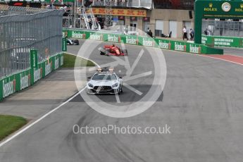 World © Octane Photographic Ltd. Formula 1 – Canadian GP - Race. Scuderia Ferrari SF71-H – Sebastian Vettel leads under safety car. Circuit Gilles Villeneuve, Montreal, Canada. Sunday 10th June 2018.