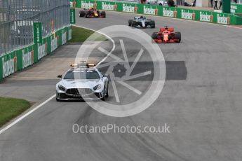 World © Octane Photographic Ltd. Formula 1 – Canadian GP - Race. Scuderia Ferrari SF71-H – Sebastian Vettel leads under safety car. Circuit Gilles Villeneuve, Montreal, Canada. Sunday 10th June 2018.