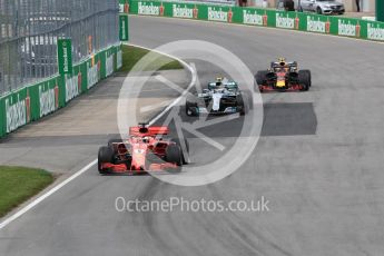 World © Octane Photographic Ltd. Formula 1 – Canadian GP - Race. Scuderia Ferrari SF71-H – Sebastian Vettel leads under safety car. Circuit Gilles Villeneuve, Montreal, Canada. Sunday 10th June 2018.