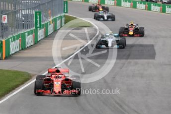 World © Octane Photographic Ltd. Formula 1 – Canadian GP - Race. Scuderia Ferrari SF71-H – Sebastian Vettel. Circuit Gilles Villeneuve, Montreal, Canada. Sunday 10th June 2018.