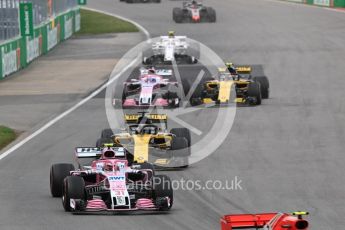 World © Octane Photographic Ltd. Formula 1 – Canadian GP - Race. Sahara Force India VJM11 - Esteban Ocon. Circuit Gilles Villeneuve, Montreal, Canada. Sunday 10th June 2018.