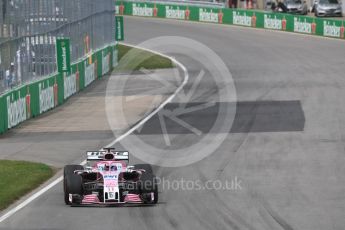 World © Octane Photographic Ltd. Formula 1 – Canadian GP - Race. Sahara Force India VJM11 - Sergio Perez. Circuit Gilles Villeneuve, Montreal, Canada. Sunday 10th June 2018.