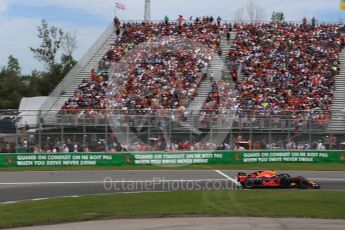 World © Octane Photographic Ltd. Formula 1 – Canadian GP - Race. Aston Martin Red Bull Racing TAG Heuer RB14 – Max Verstappen. Circuit Gilles Villeneuve, Montreal, Canada. Sunday 10th June 2018.