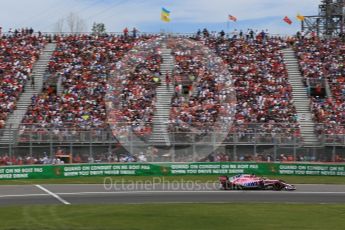 World © Octane Photographic Ltd. Formula 1 – Canadian GP - Race. Sahara Force India VJM11 - Sergio Perez. Circuit Gilles Villeneuve, Montreal, Canada. Sunday 10th June 2018.