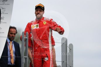 World © Octane Photographic Ltd. Formula 1 – Canadian GP - Race Podium. Scuderia Ferrari SF71-H – Sebastian Vettel. Circuit Gilles Villeneuve, Montreal, Canada. Sunday 10th June 2018.