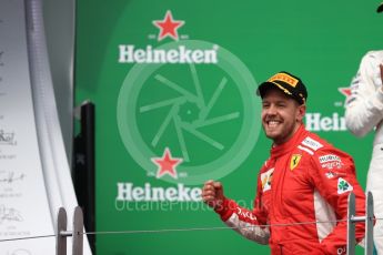 World © Octane Photographic Ltd. Formula 1 – Canadian GP - Race Podium. Scuderia Ferrari SF71-H – Sebastian Vettel. Circuit Gilles Villeneuve, Montreal, Canada. Sunday 10th June 2018.