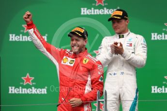 World © Octane Photographic Ltd. Formula 1 – Canadian GP - Race Podium. Scuderia Ferrari SF71-H – Sebastian Vettel. Circuit Gilles Villeneuve, Montreal, Canada. Sunday 10th June 2018.