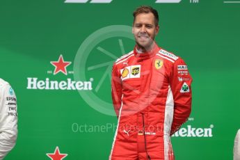 World © Octane Photographic Ltd. Formula 1 – Canadian GP - Race Podium. Scuderia Ferrari SF71-H – Sebastian Vettel. Circuit Gilles Villeneuve, Montreal, Canada. Sunday 10th June 2018.