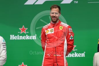 World © Octane Photographic Ltd. Formula 1 – Canadian GP - Race Podium. Scuderia Ferrari SF71-H – Sebastian Vettel. Circuit Gilles Villeneuve, Montreal, Canada. Sunday 10th June 2018.