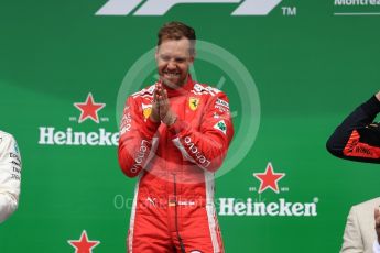 World © Octane Photographic Ltd. Formula 1 – Canadian GP - Race Podium. Scuderia Ferrari SF71-H – Sebastian Vettel. Circuit Gilles Villeneuve, Montreal, Canada. Sunday 10th June 2018.