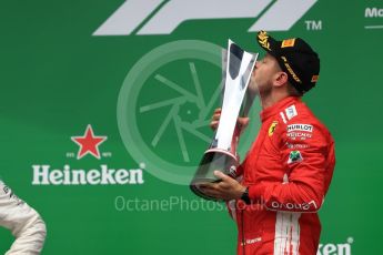 World © Octane Photographic Ltd. Formula 1 – Canadian GP - Race Podium. Scuderia Ferrari SF71-H – Sebastian Vettel. Circuit Gilles Villeneuve, Montreal, Canada. Sunday 10th June 2018.