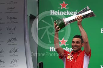 World © Octane Photographic Ltd. Formula 1 – Canadian GP - Race Podium. Scuderia Ferrari SF71-H – Sebastian Vettel. Circuit Gilles Villeneuve, Montreal, Canada. Sunday 10th June 2018.