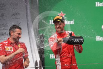 World © Octane Photographic Ltd. Formula 1 – Canadian GP - Race Podium. Scuderia Ferrari SF71-H – Sebastian Vettel. Circuit Gilles Villeneuve, Montreal, Canada. Sunday 10th June 2018.