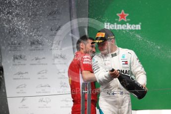 World © Octane Photographic Ltd. Formula 1 – Canadian GP - Race Podium. Mercedes AMG Petronas Motorsport AMG F1 W09 EQ Power+ - Valtteri Bottas. Circuit Gilles Villeneuve, Montreal, Canada. Sunday 10th June 2018.