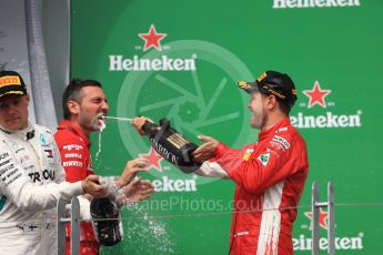 World © Octane Photographic Ltd. Formula 1 – Canadian GP - Race Podium. Scuderia Ferrari SF71-H – Sebastian Vettel. Circuit Gilles Villeneuve, Montreal, Canada. Sunday 10th June 2018.