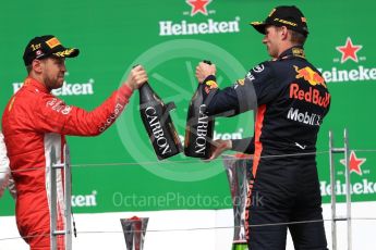 World © Octane Photographic Ltd. Formula 1 – Canadian GP - Race Podium. Scuderia Ferrari SF71-H – Sebastian Vettel. Circuit Gilles Villeneuve, Montreal, Canada. Sunday 10th June 2018.