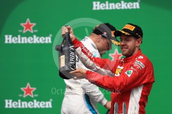 World © Octane Photographic Ltd. Formula 1 – Canadian GP - Race Podium. Scuderia Ferrari SF71-H – Sebastian Vettel. Circuit Gilles Villeneuve, Montreal, Canada. Sunday 10th June 2018.