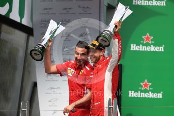 World © Octane Photographic Ltd. Formula 1 – Canadian GP - Race Podium. Scuderia Ferrari SF71-H – Sebastian Vettel. Circuit Gilles Villeneuve, Montreal, Canada. Sunday 10th June 2018.