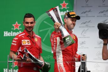 World © Octane Photographic Ltd. Formula 1 – Canadian GP - Race Podium. Scuderia Ferrari SF71-H – Sebastian Vettel. Circuit Gilles Villeneuve, Montreal, Canada. Sunday 10th June 2018.