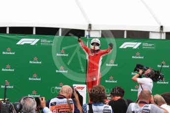 World © Octane Photographic Ltd. Formula 1 – Canadian GP - Race Podium. Scuderia Ferrari SF71-H – Sebastian Vettel. Circuit Gilles Villeneuve, Montreal, Canada. Sunday 10th June 2018.