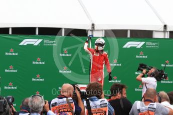 World © Octane Photographic Ltd. Formula 1 – Canadian GP - Race Podium. Scuderia Ferrari SF71-H – Sebastian Vettel. Circuit Gilles Villeneuve, Montreal, Canada. Sunday 10th June 2018.