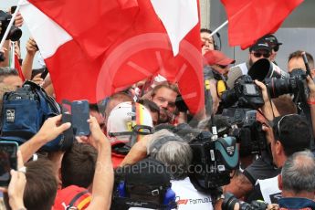 World © Octane Photographic Ltd. Formula 1 – Canadian GP - Race Podium. Scuderia Ferrari SF71-H – Sebastian Vettel. Circuit Gilles Villeneuve, Montreal, Canada. Sunday 10th June 2018.